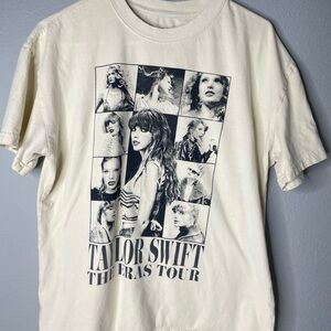 Taylor Swift The Eras Tour Cream Beige Graphic Tee